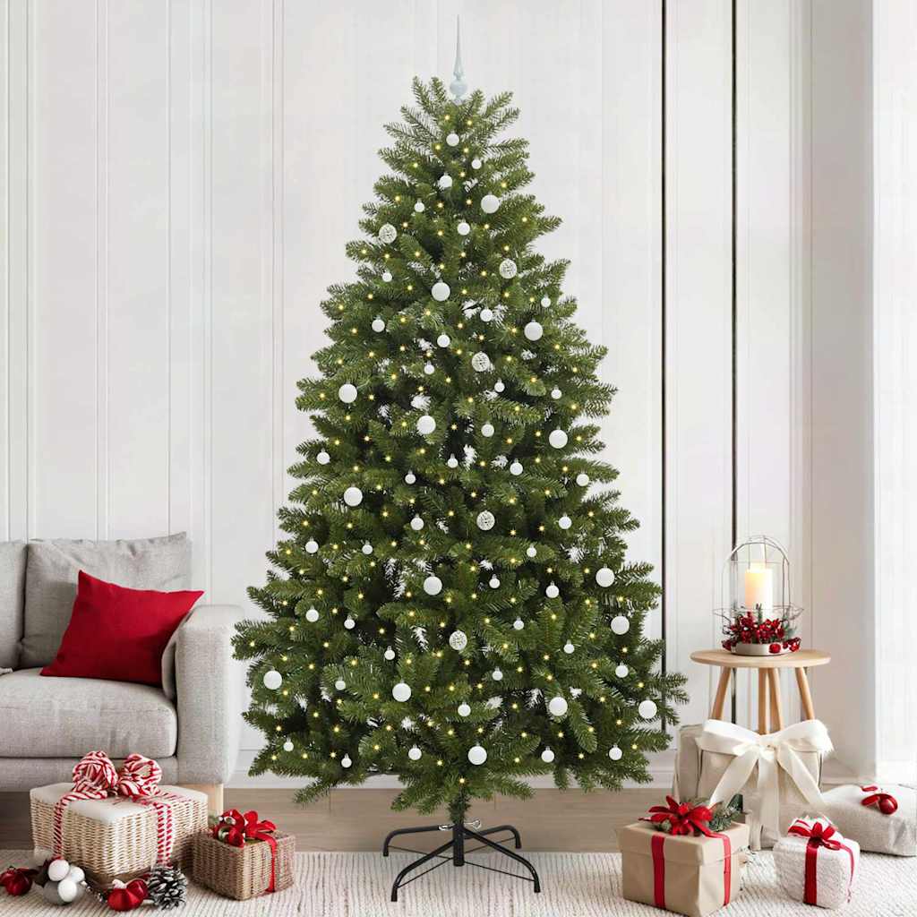 Artificial Christmas Tree with Stand Green 240 cm PVC and Metal