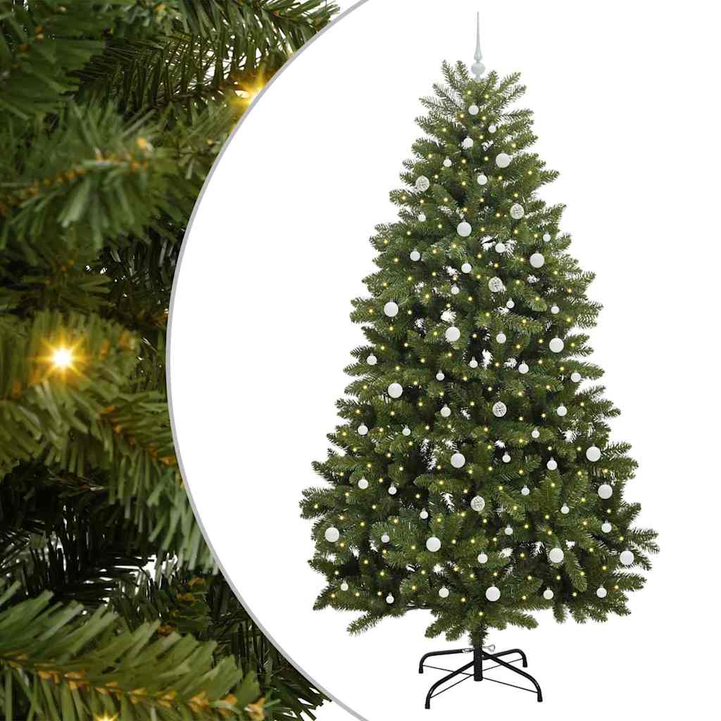 Artificial Christmas Tree with Stand Green 240 cm PVC and Metal