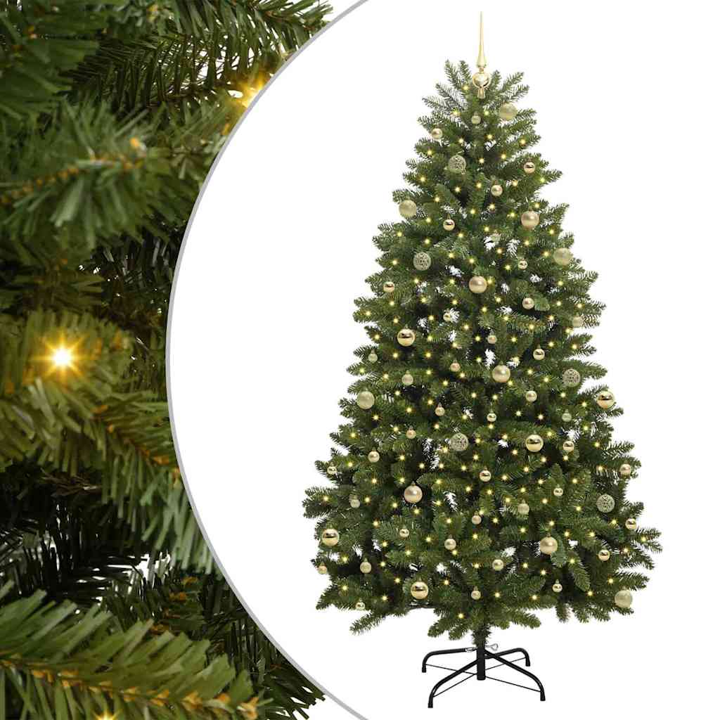 Artificial Christmas Tree with Stand Green 240 cm PVC and Metal