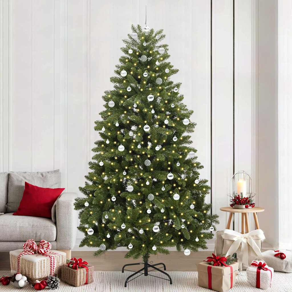 Artificial Christmas Tree with Stand Green 240 cm PVC and Metal