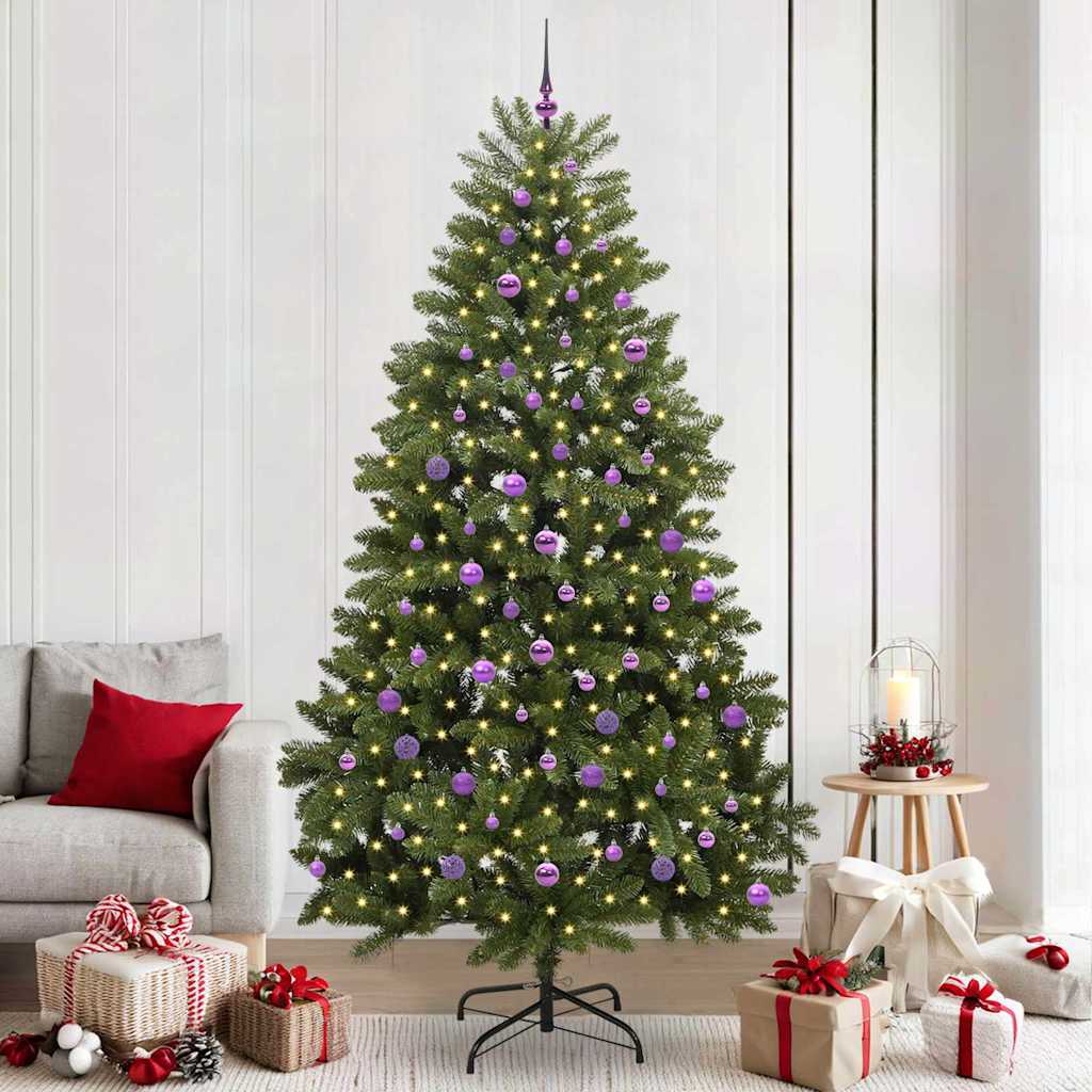 Artificial Christmas Tree with Stand Green 240 cm PVC and Metal