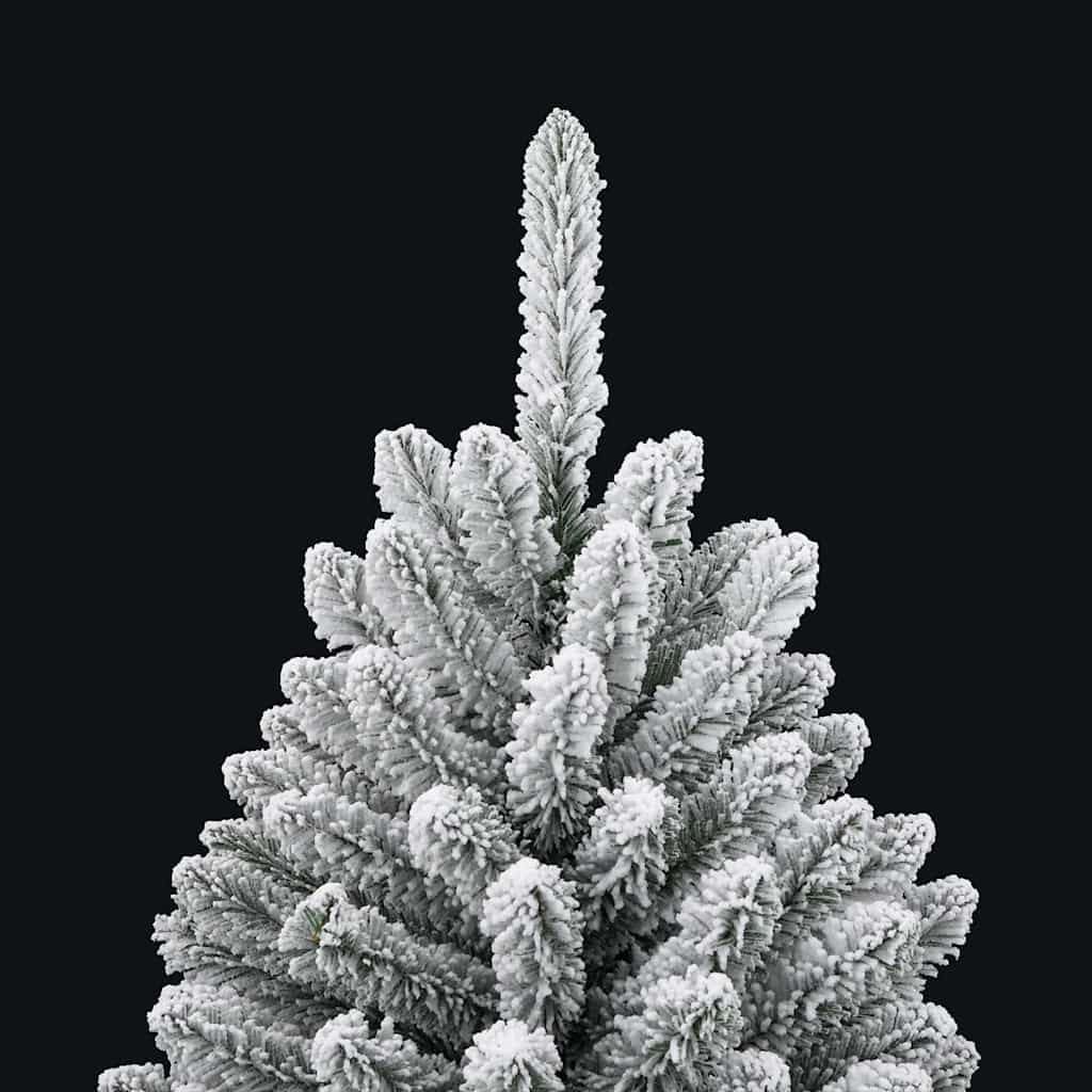 Artificial Christmas Tree Green and White 150 cm PVC and Metal