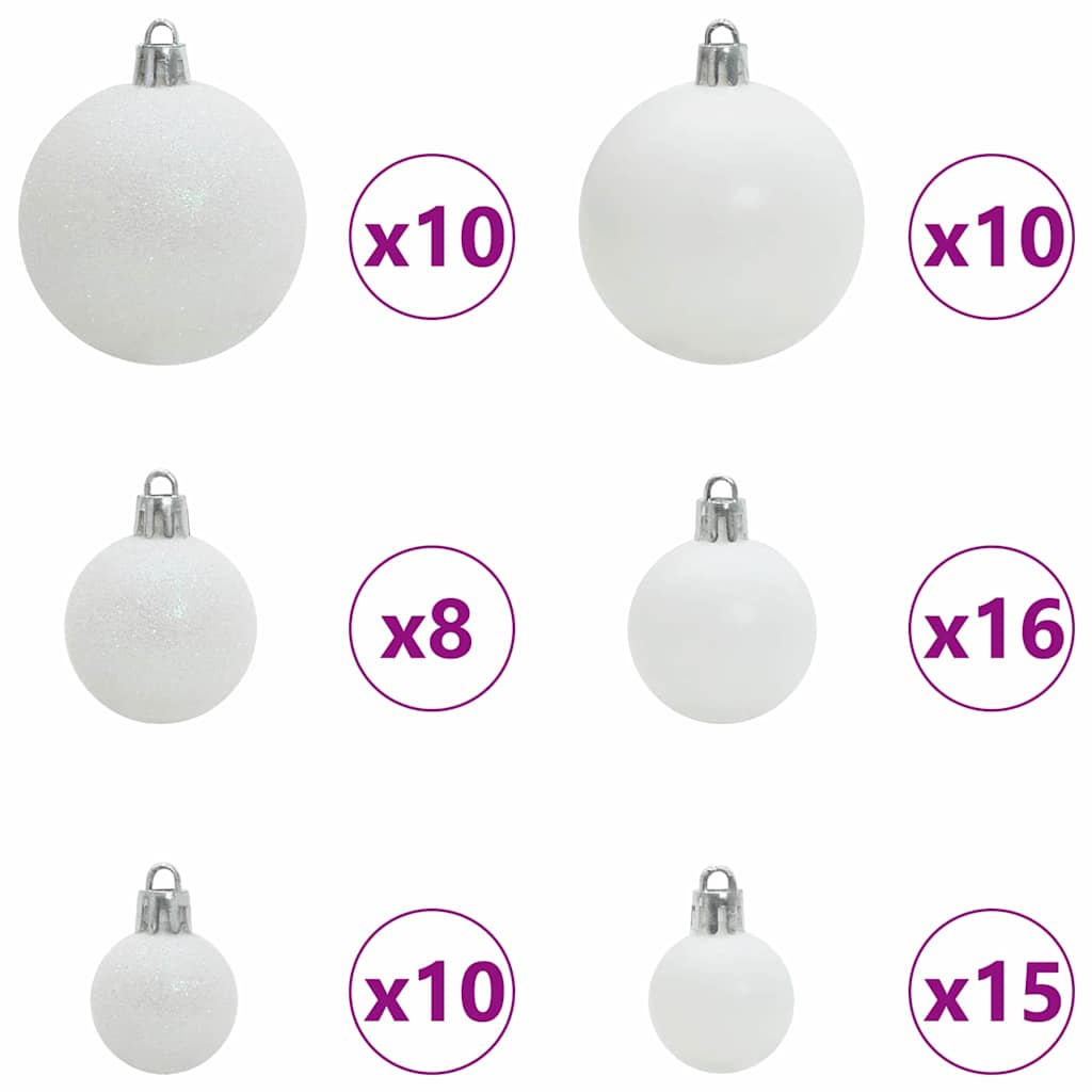 Artificial Christmas Tree Green and White 210 cm PVC and Metal