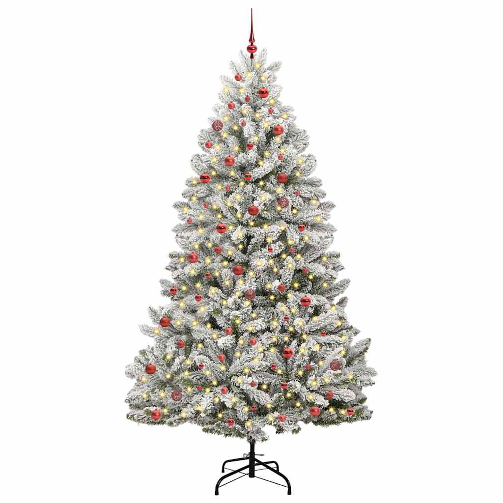 Artificial Christmas Tree Green and White 270 cm PVC and Metal