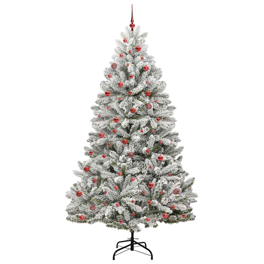 Artificial Christmas Tree Green and White 270 cm PVC and Metal