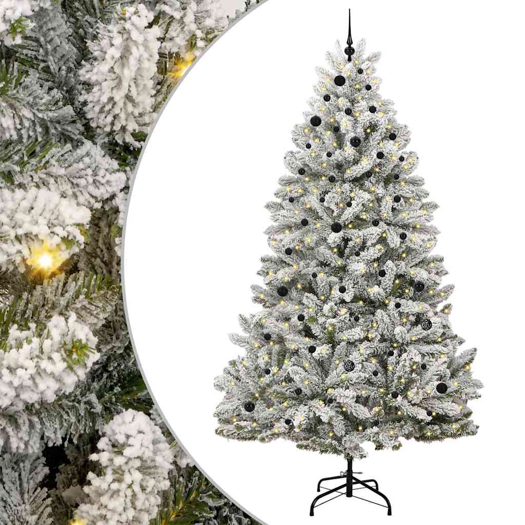 Artificial Christmas Tree Green and White 270 cm PVC and Metal