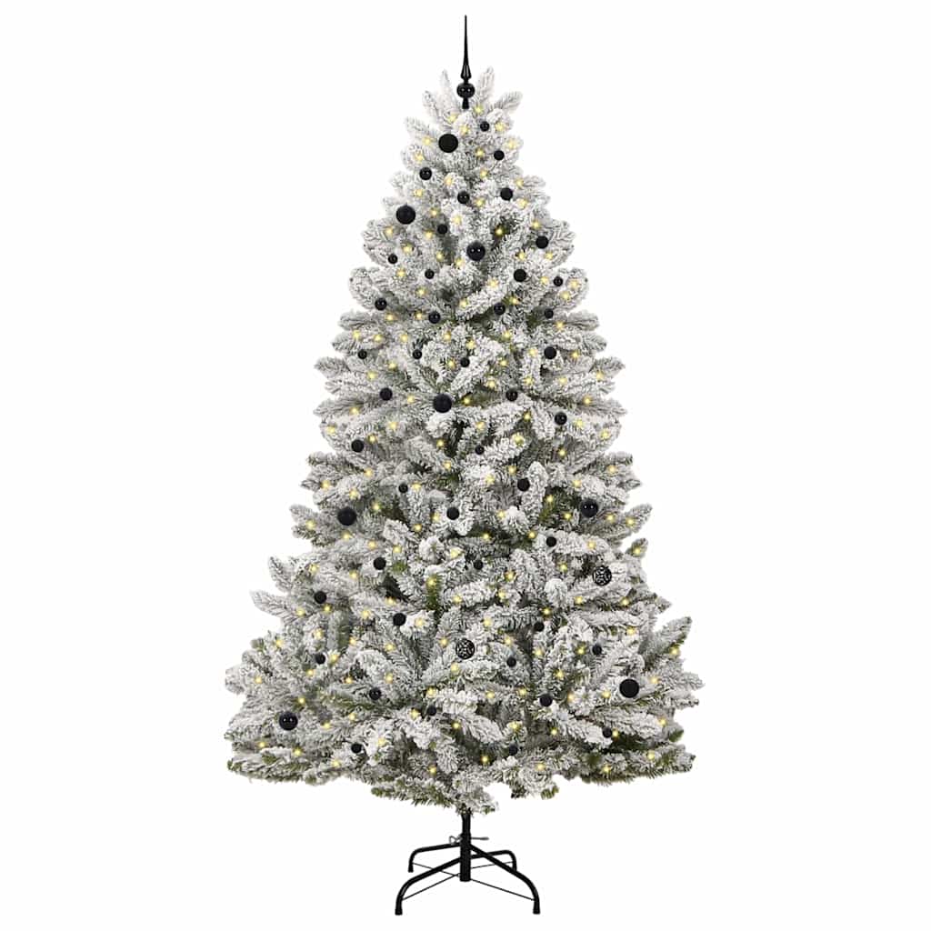 Artificial Christmas Tree Green and White 270 cm PVC and Metal
