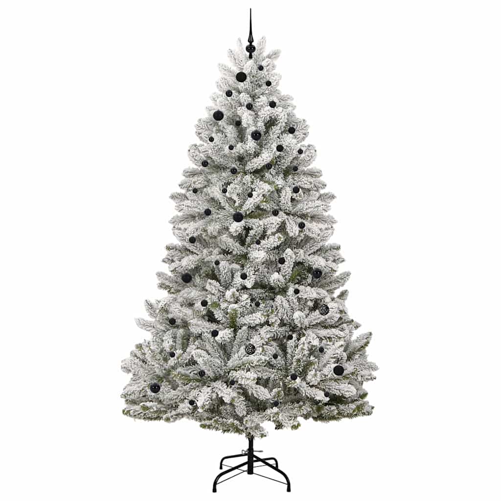 Artificial Christmas Tree Green and White 270 cm PVC and Metal