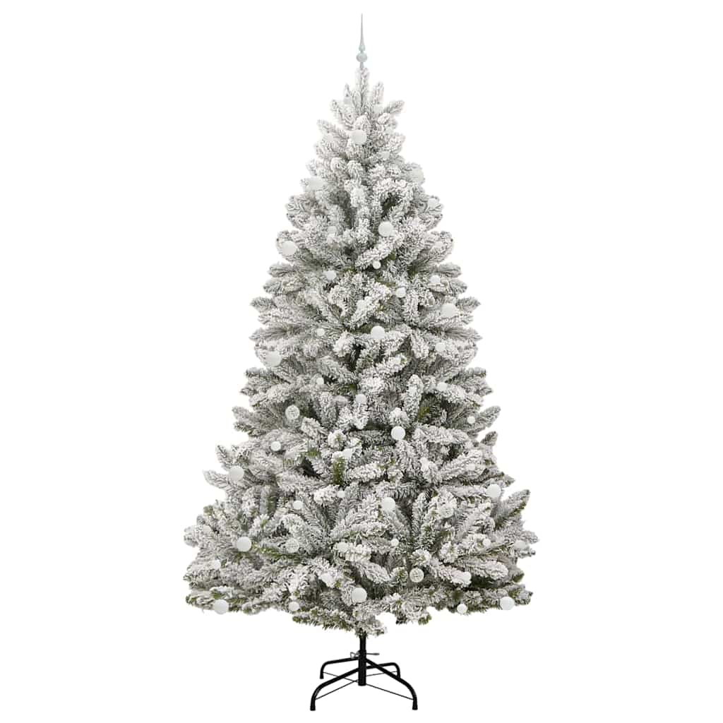 Artificial Christmas Tree Green and White 270 cm PVC and Metal