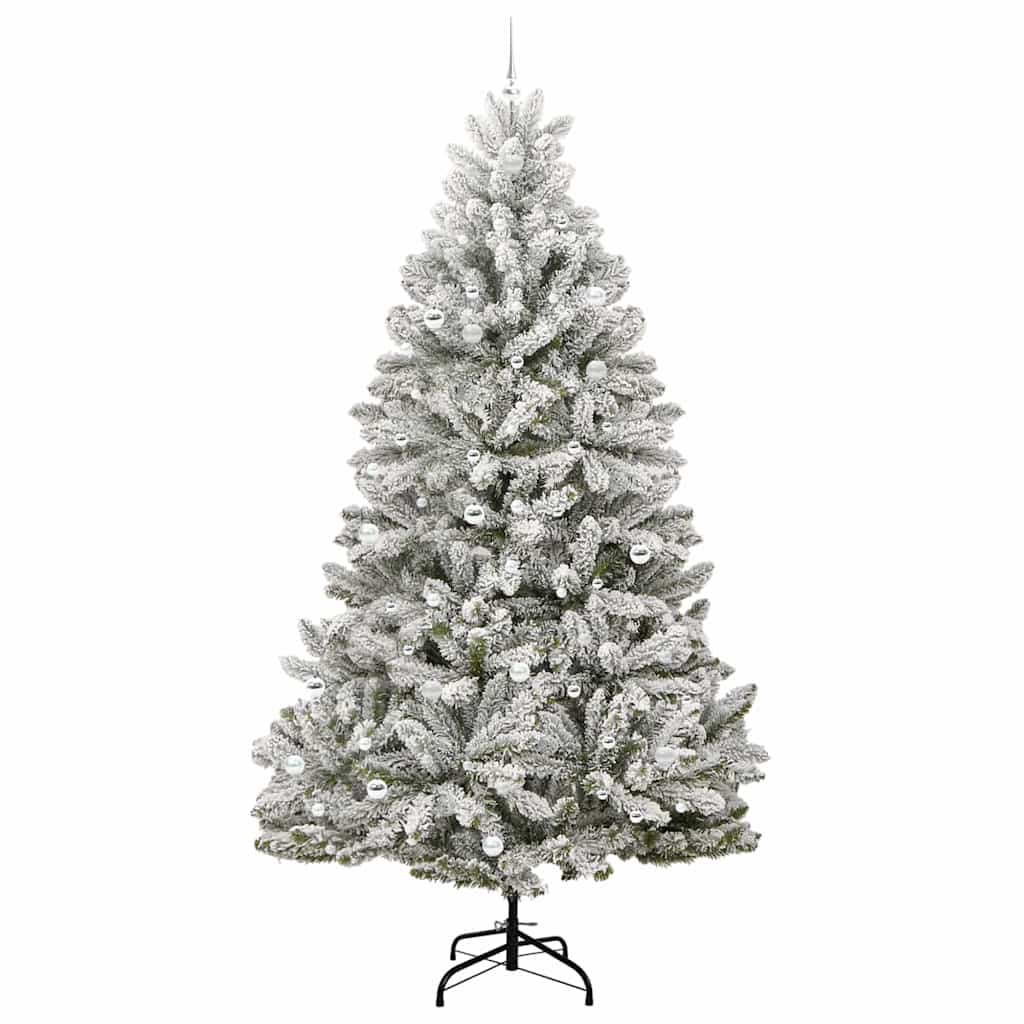 Artificial Christmas Tree Green and White 270 cm PVC and Metal