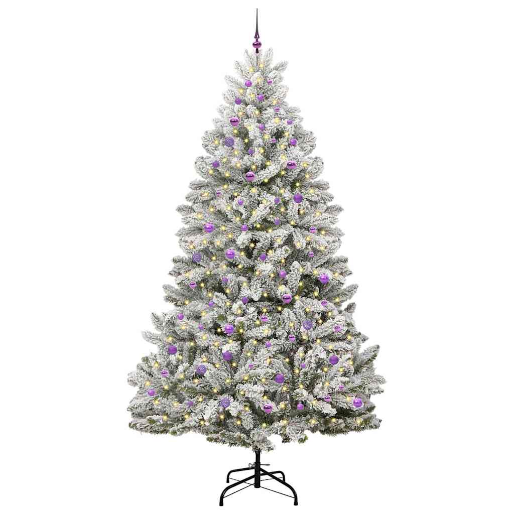 Artificial Christmas Tree Green and White 270 cm PVC and Metal