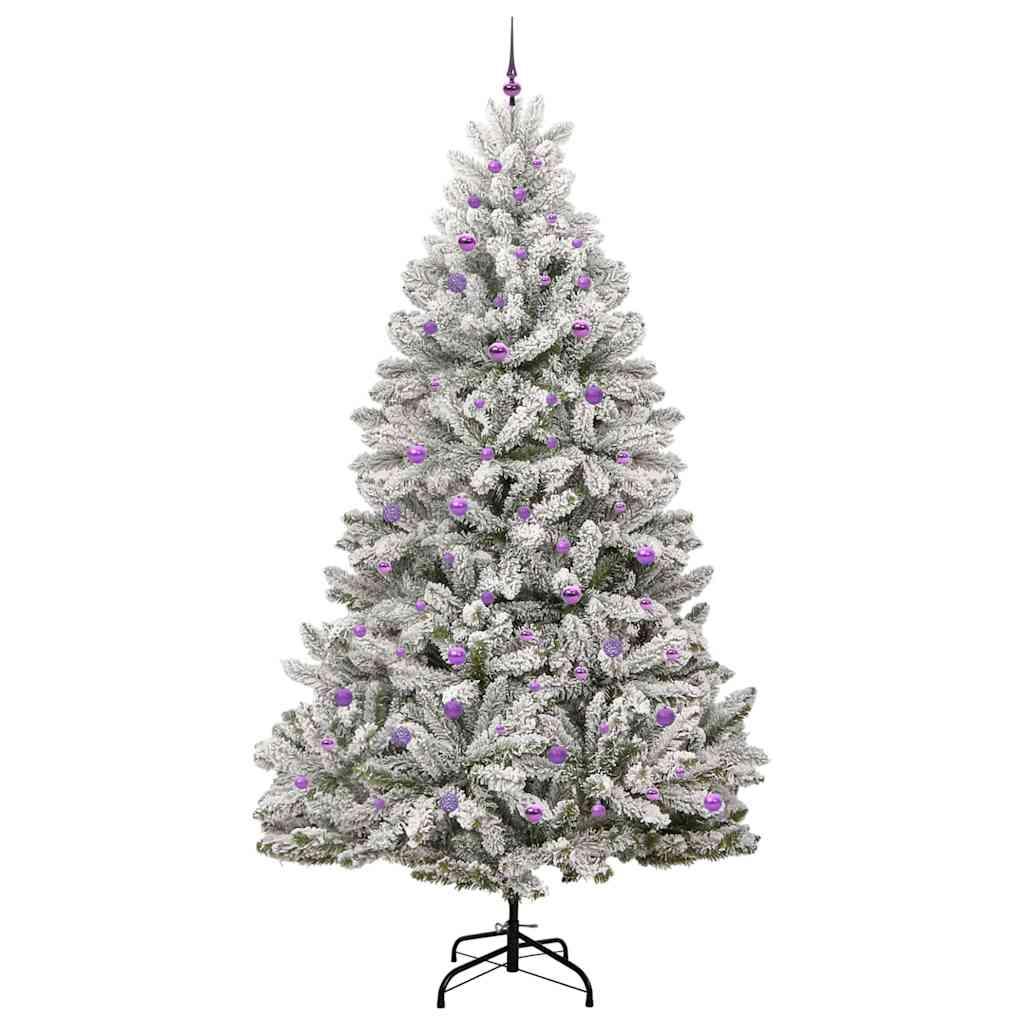 Artificial Christmas Tree Green and White 270 cm PVC and Metal