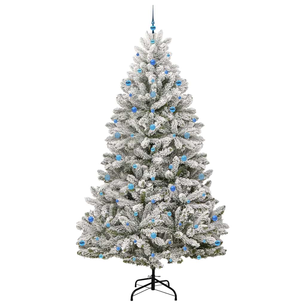 Artificial Christmas Tree Green and White 270 cm PVC and Metal