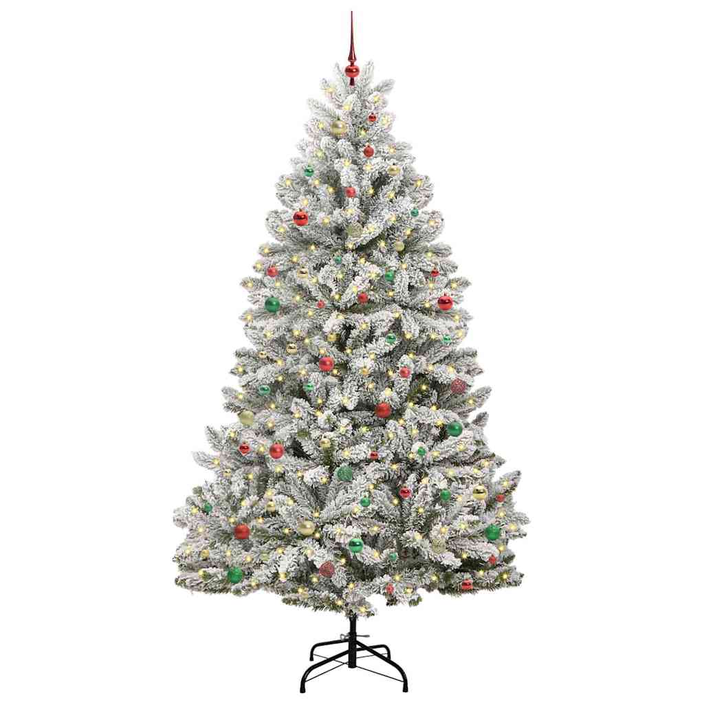 Artificial Christmas Tree Green and White 270 cm PVC and Metal
