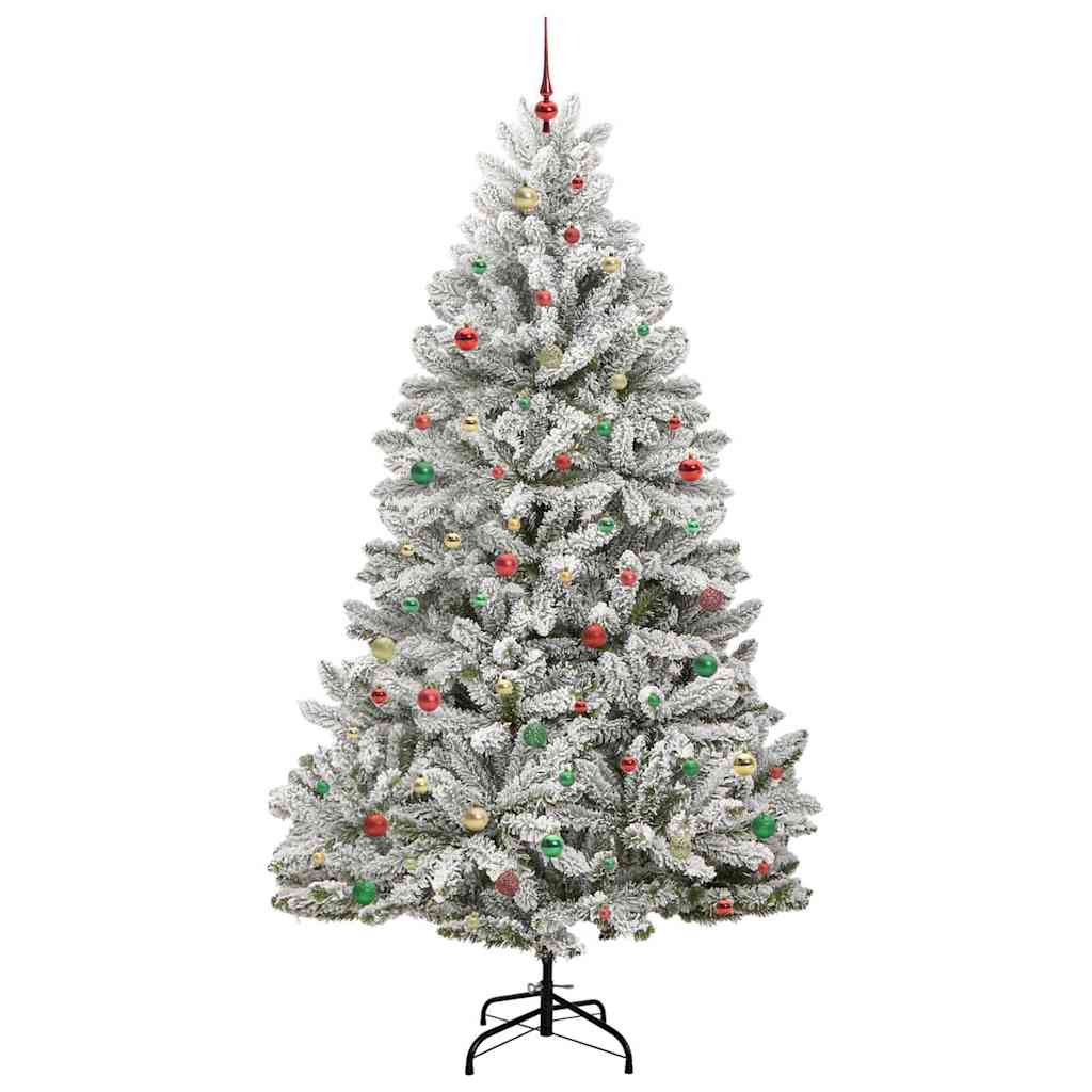 Artificial Christmas Tree Green and White 270 cm PVC and Metal