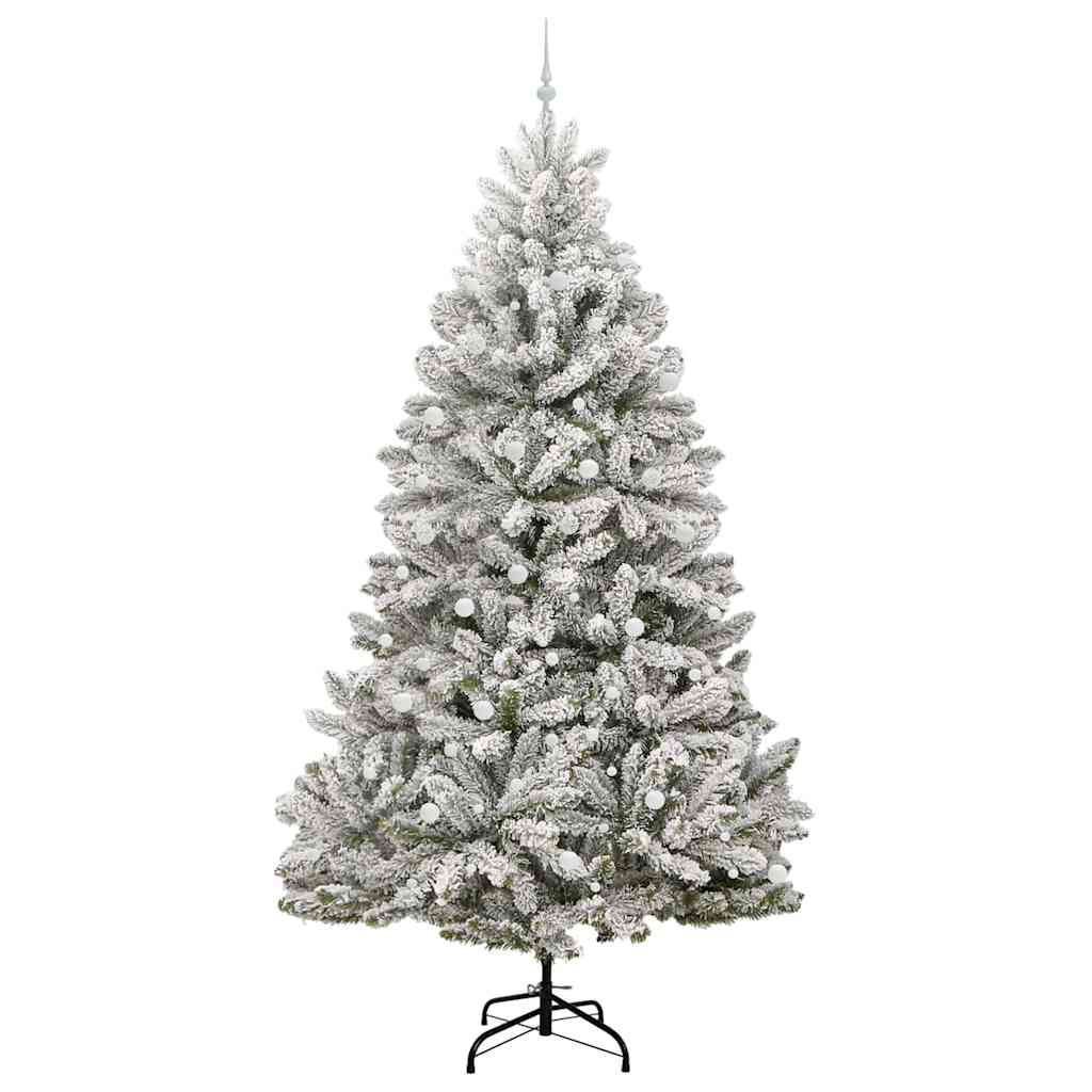 Artificial Christmas Tree Green and White 300 cm PVC and Metal