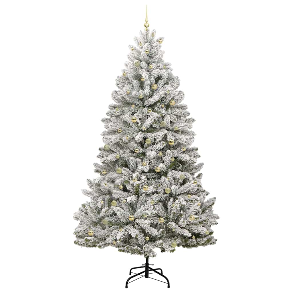 Artificial Christmas Tree Green and White 300 cm PVC and Metal
