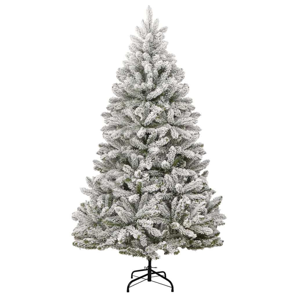 Artificial Christmas Tree Green and White 300 cm PVC and Metal