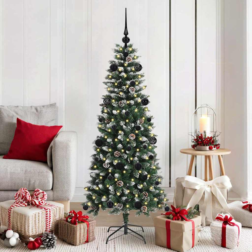 Artificial Christmas Tree with 150 LEDs Green 66 x 66 x 150 cm