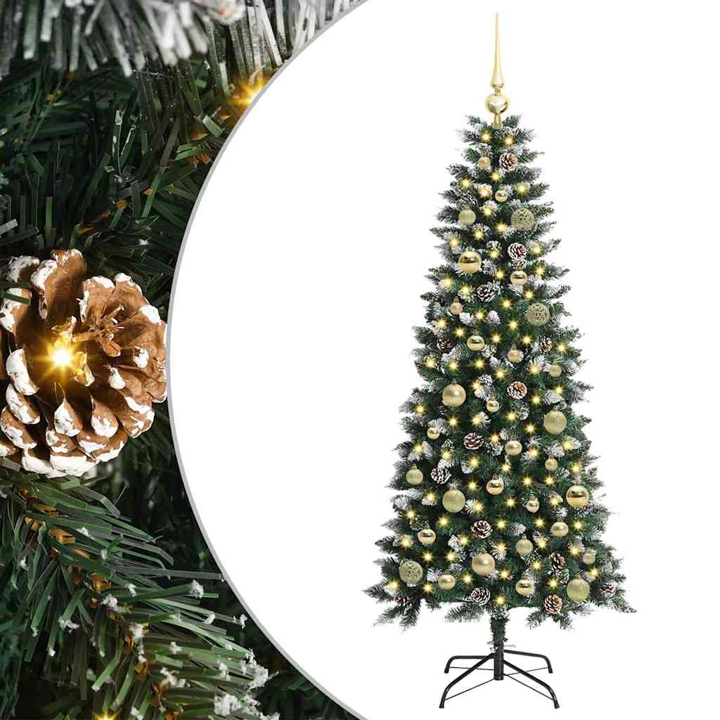 Artificial Christmas Tree with 150 LEDs Green 66 x 66 x 150 cm