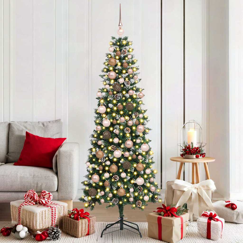 Artificial Christmas Tree with 300 LEDs Green 76 x 76 x 180 cm