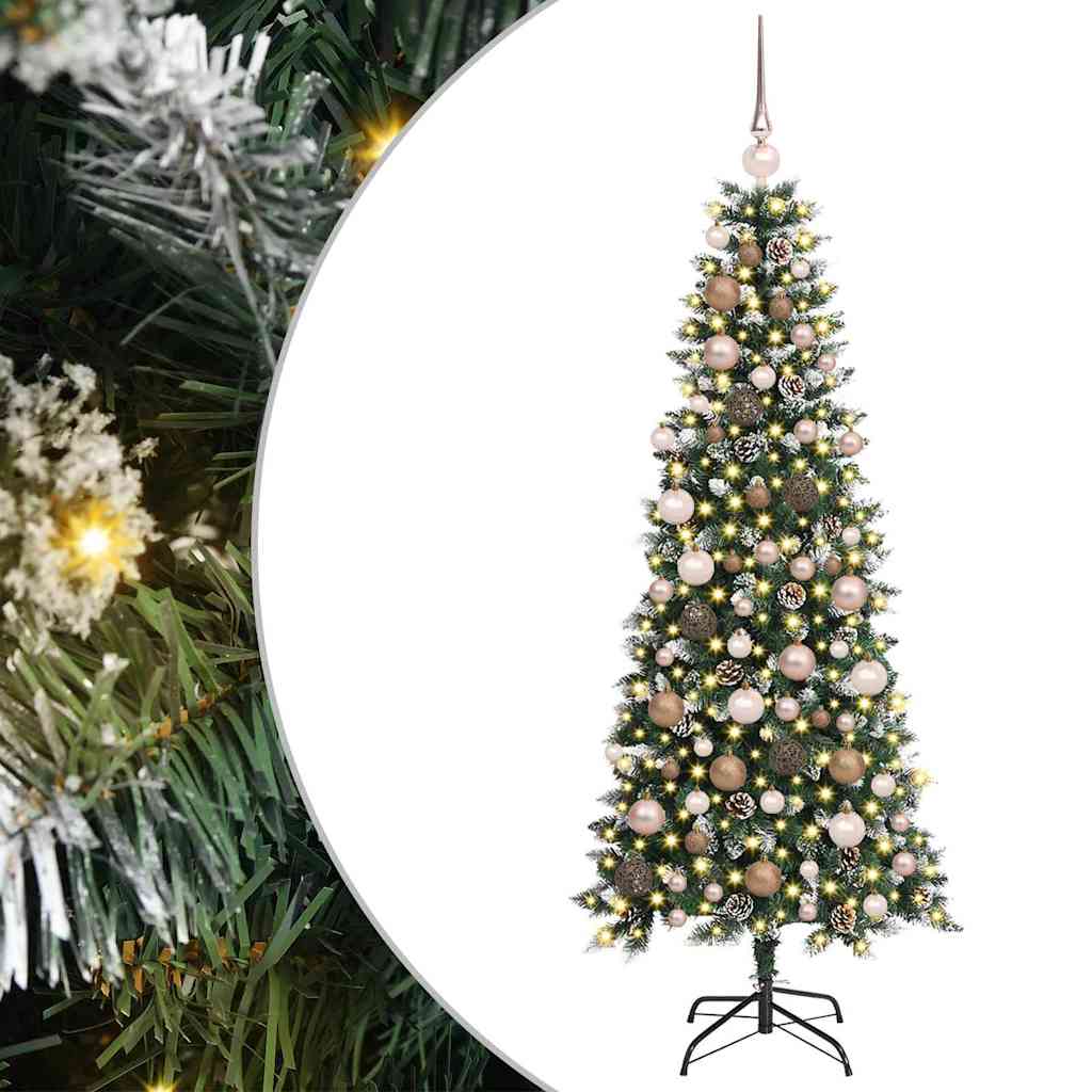 Artificial Christmas Tree with 300 LEDs Green 76 x 76 x 180 cm