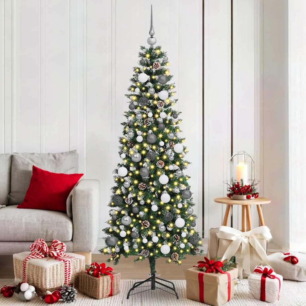 Artificial Christmas Tree with 300 LEDs Green 76 x 76 x 180 cm