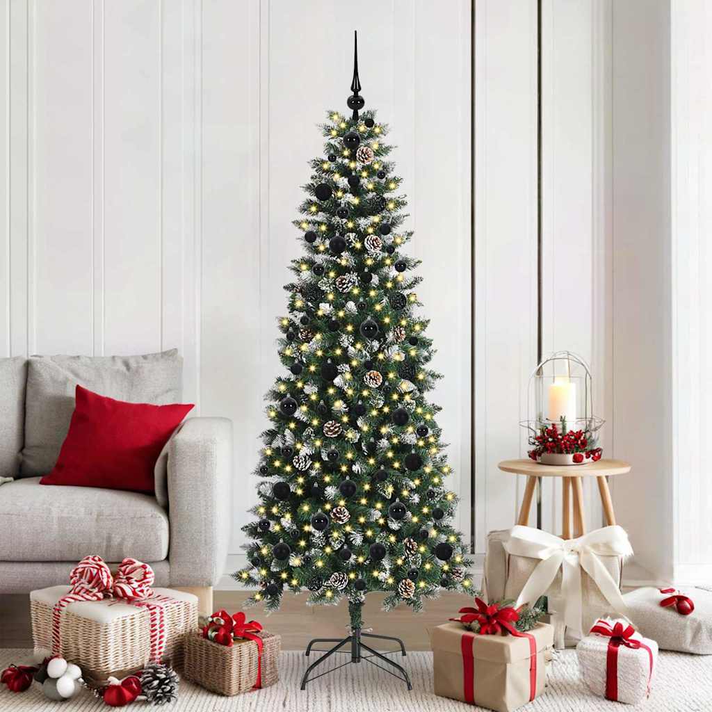 Artificial Christmas Tree with 300 LEDs Green 76 x 76 x 180 cm