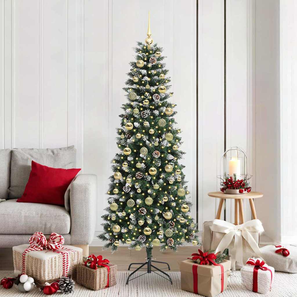 Artificial Christmas Tree with 300 LEDs Green 76 x 76 x 180 cm