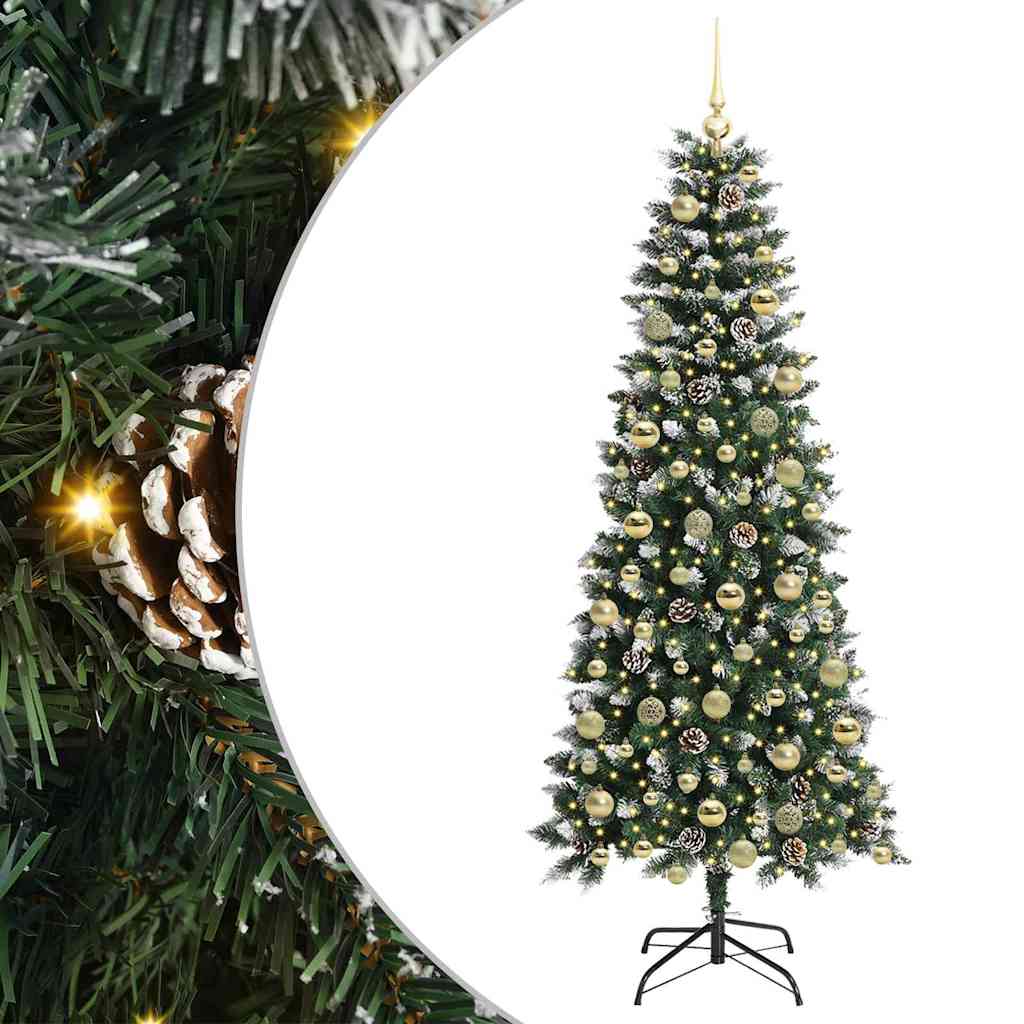Artificial Christmas Tree with 300 LEDs Green 76 x 76 x 180 cm
