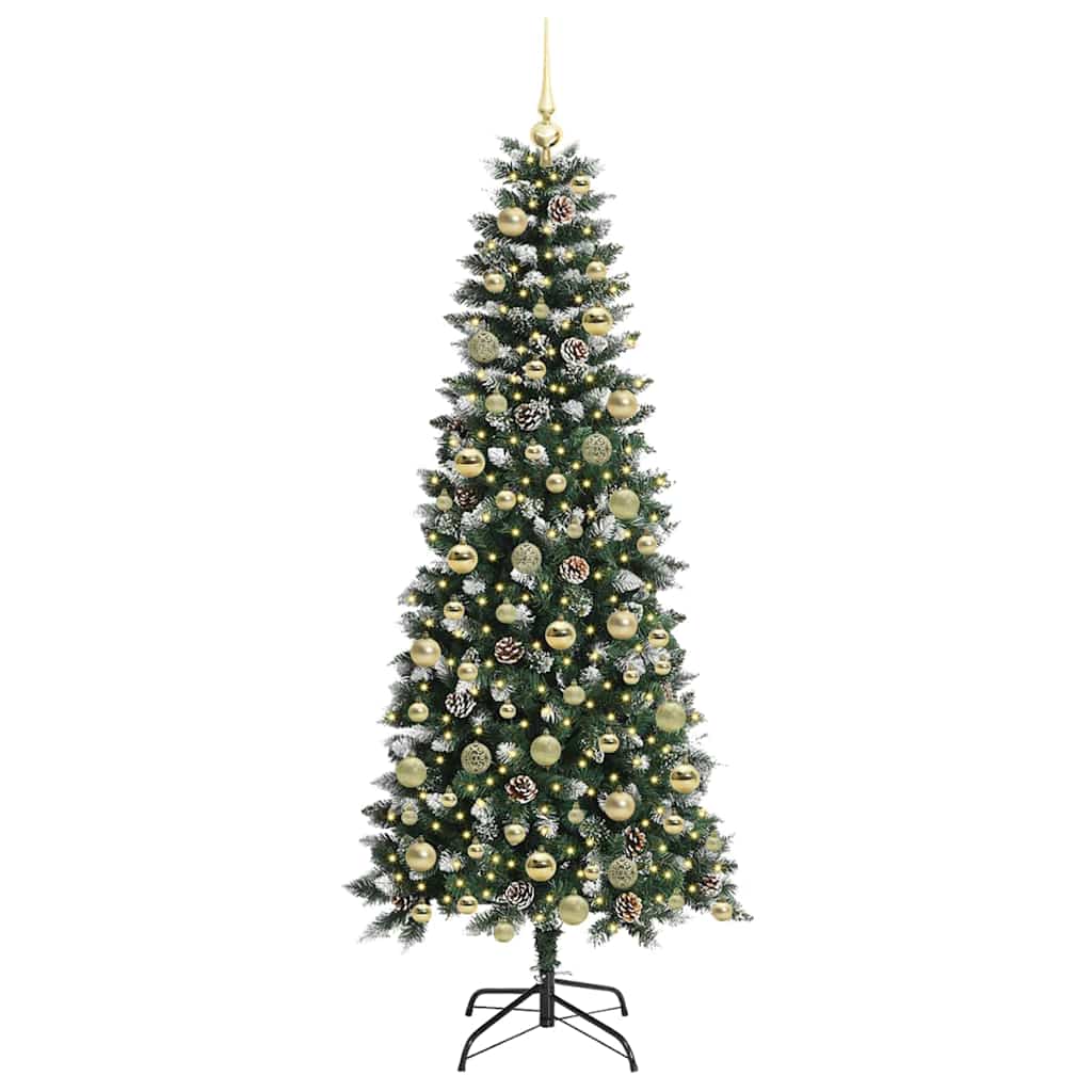 Artificial Christmas Tree with 300 LEDs Green 76 x 76 x 180 cm