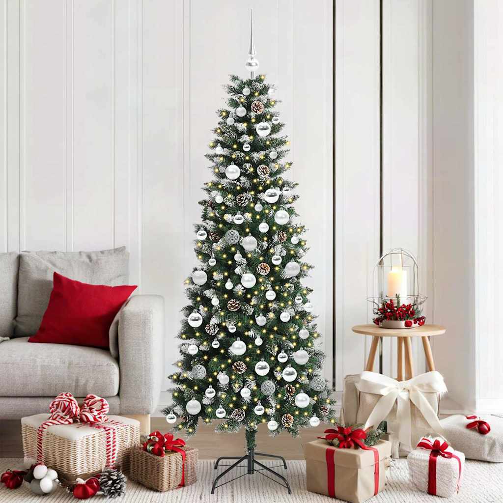 Artificial Christmas Tree with 300 LEDs Green 76 x 76 x 180 cm