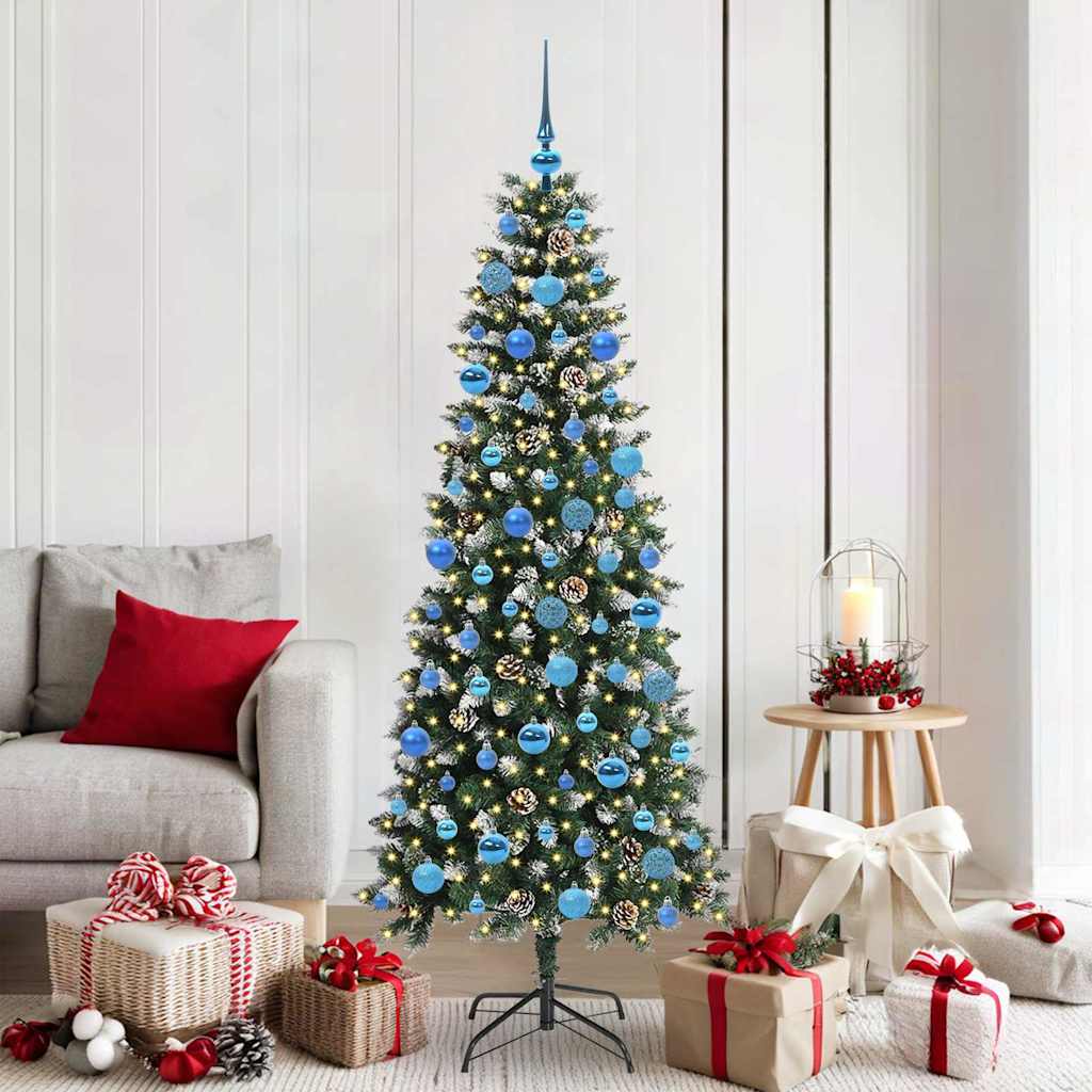 Artificial Christmas Tree with 300 LEDs Green 76 x 76 x 180 cm
