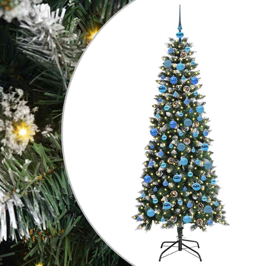 Artificial Christmas Tree with 300 LEDs Green 76 x 76 x 180 cm
