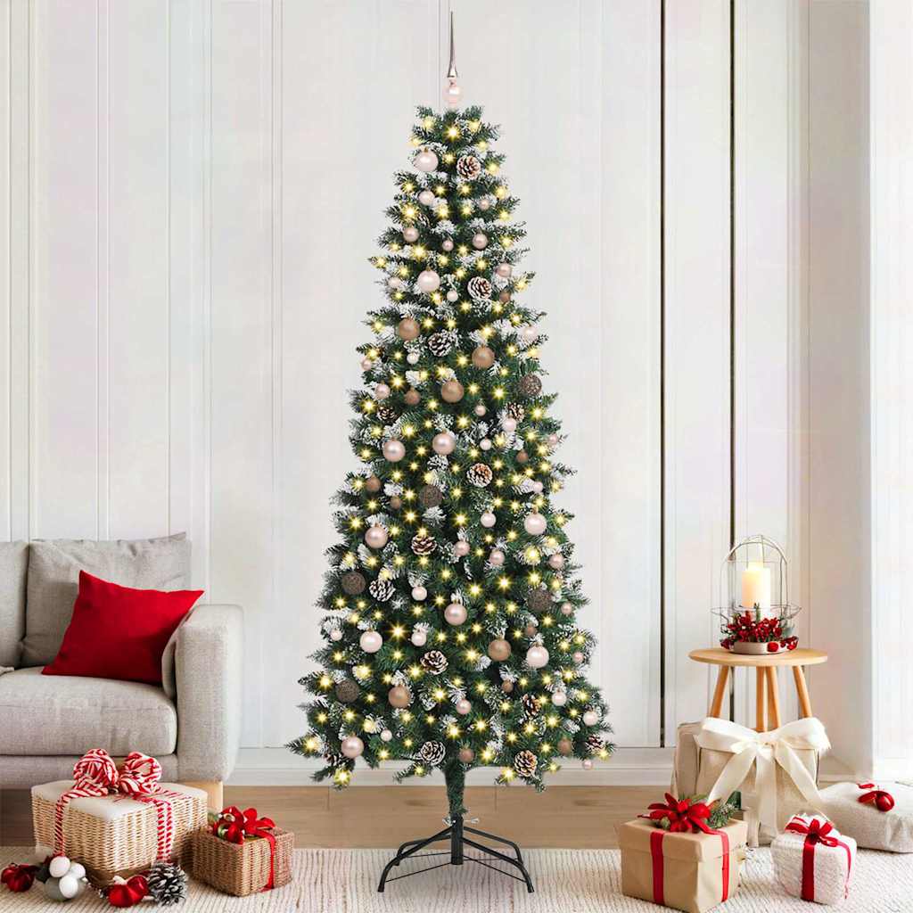 Artificial Christmas Tree with 300 LEDs Green 86 x 86 x 210 cm