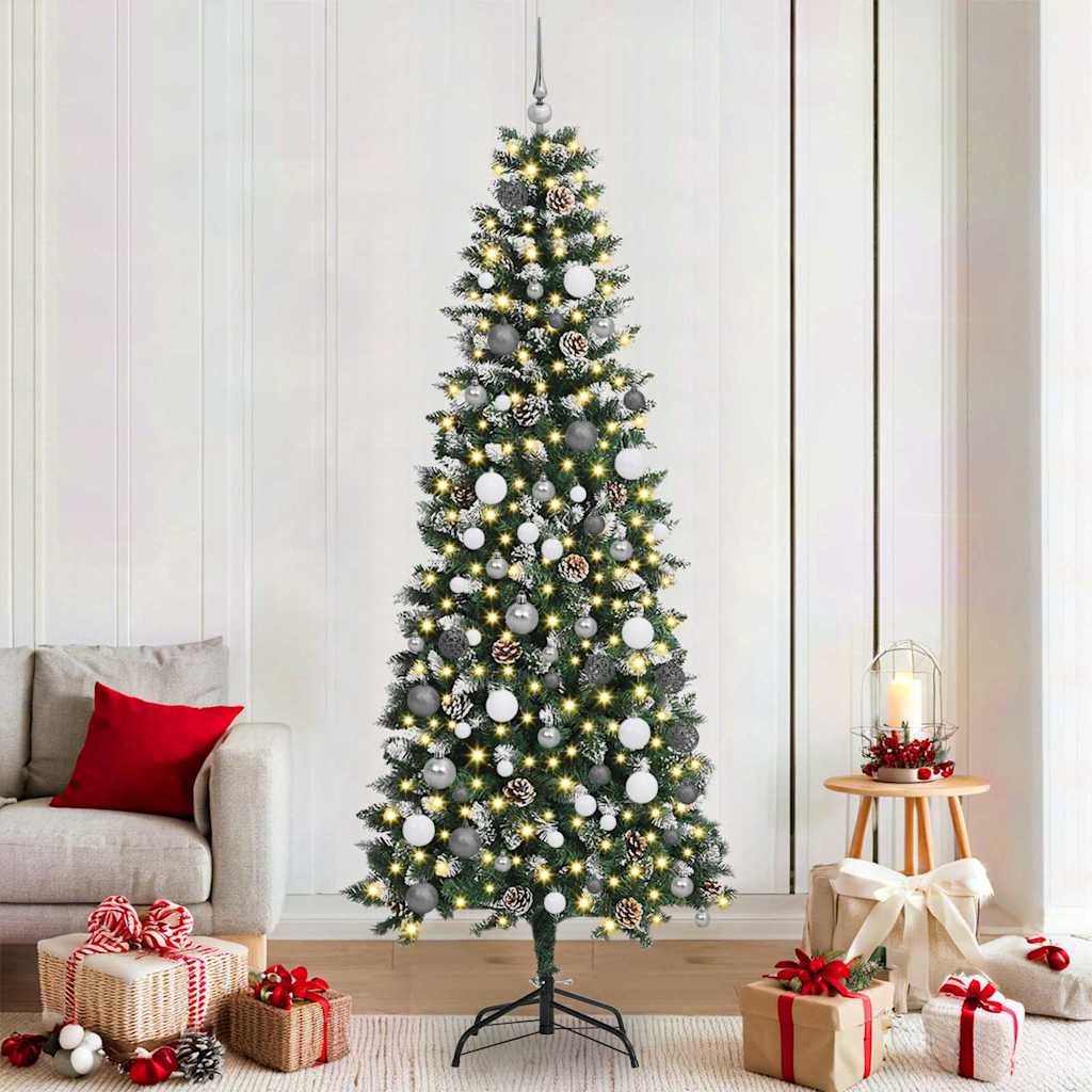 Artificial Christmas Tree with 300 LEDs Green 86 x 86 x 210 cm