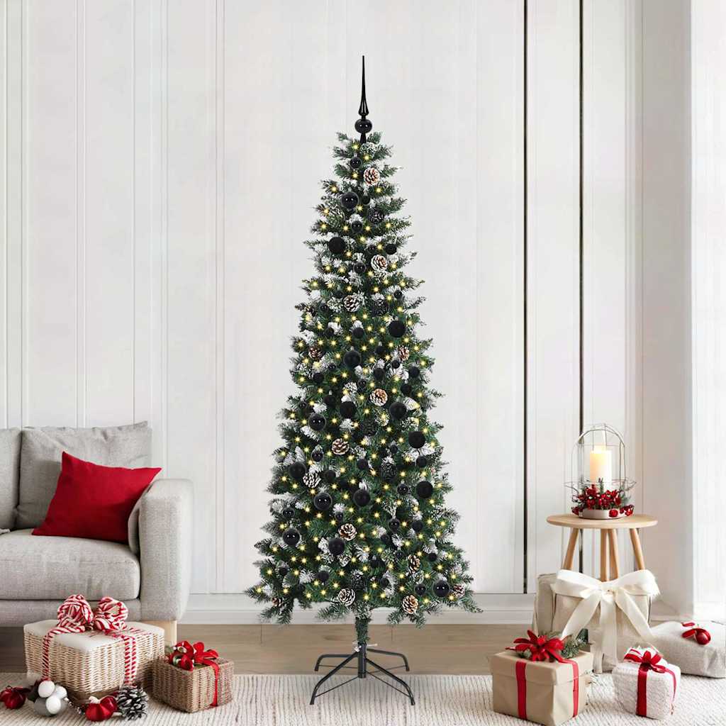 Artificial Christmas Tree with 300 LEDs Green 86 x 86 x 210 cm