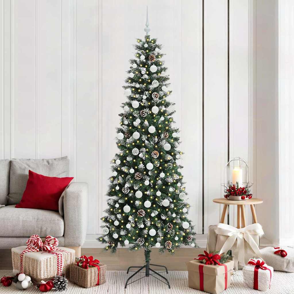 Artificial Christmas Tree with 300 LEDs Green 86 x 86 x 210 cm