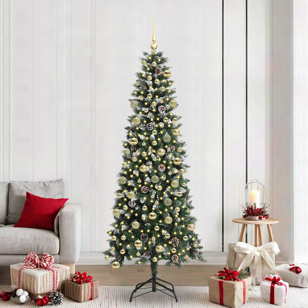 Artificial Christmas Tree with 300 LEDs Green 86 x 86 x 210 cm