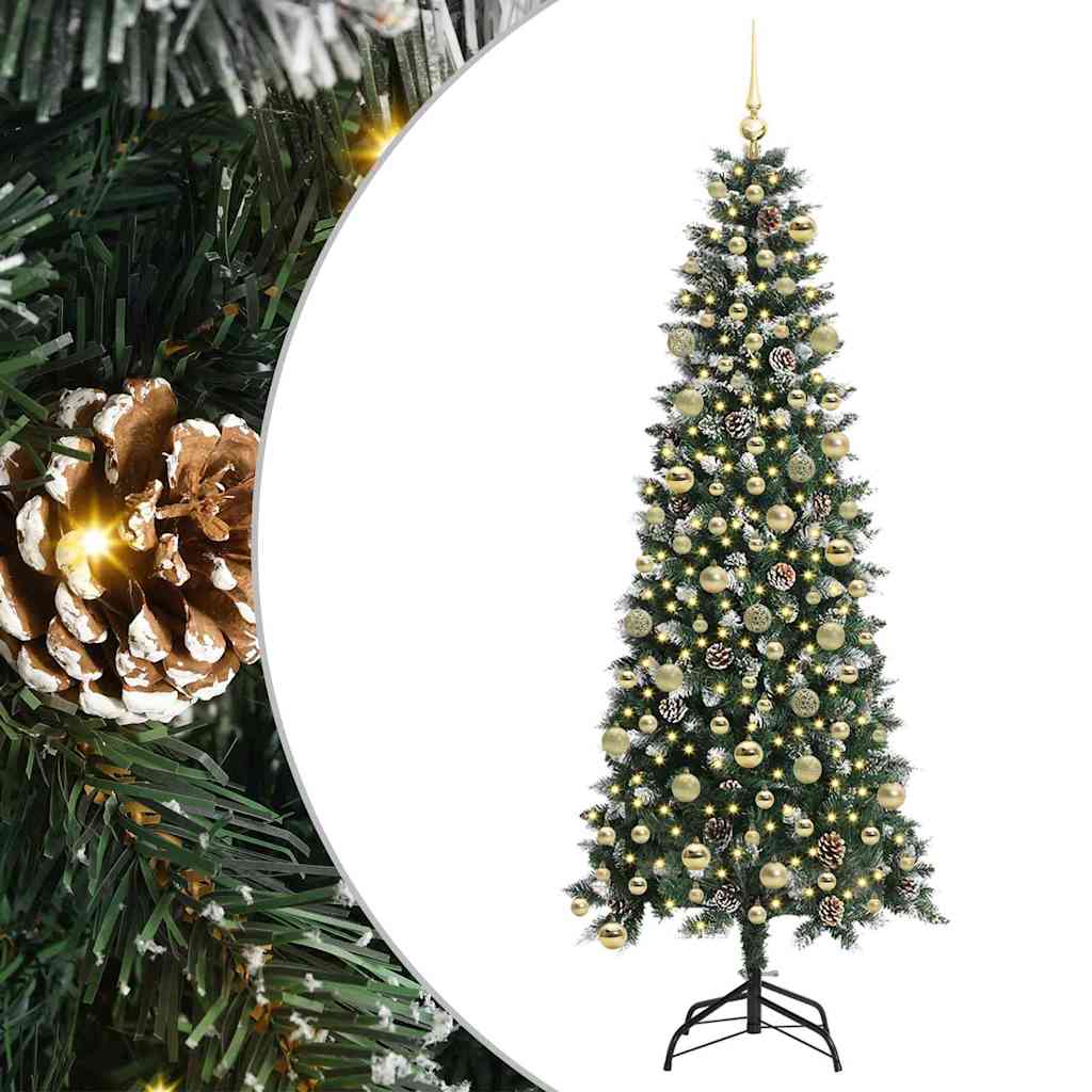 Artificial Christmas Tree with 300 LEDs Green 86 x 86 x 210 cm