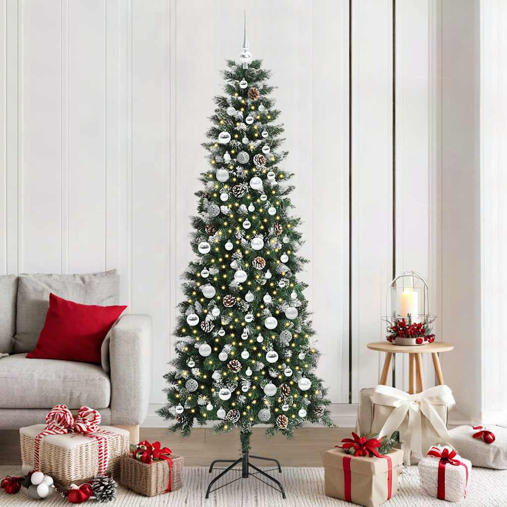 Artificial Christmas Tree with 300 LEDs Green 86 x 86 x 210 cm