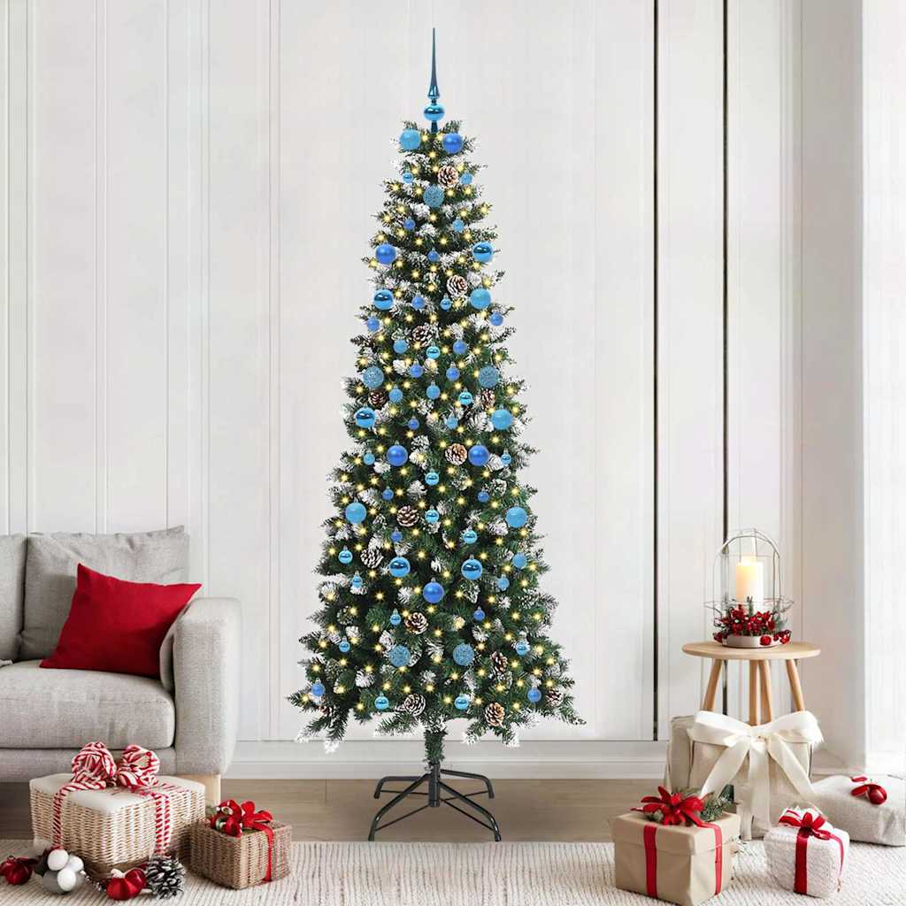 Artificial Christmas Tree with 300 LEDs Green 86 x 86 x 210 cm