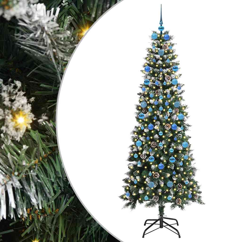 Artificial Christmas Tree with 300 LEDs Green 86 x 86 x 210 cm