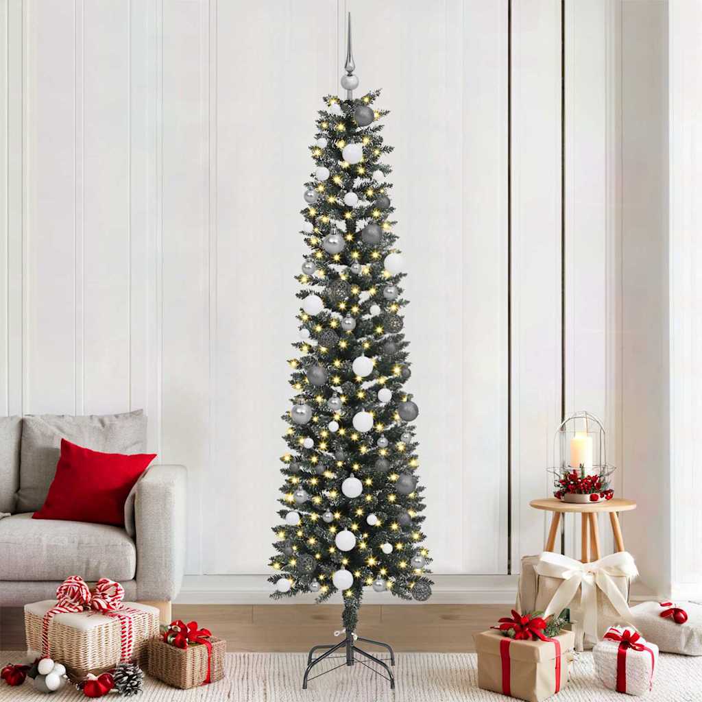 Artificial Christmas Tree with 300 LEDs Green 58 x 58 x 210 cm