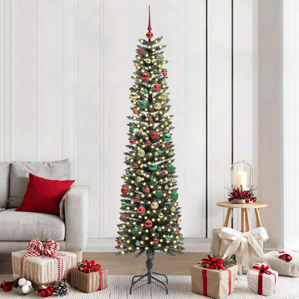 Artificial Christmas Tree with 300 LEDs Green 58 x 58 x 210 cm