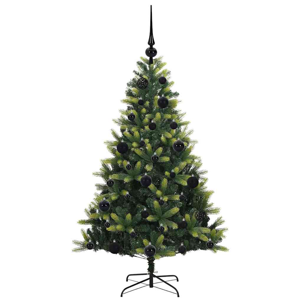 Artificial Hinged Christmas Tree 150 LEDs Green 120 cm