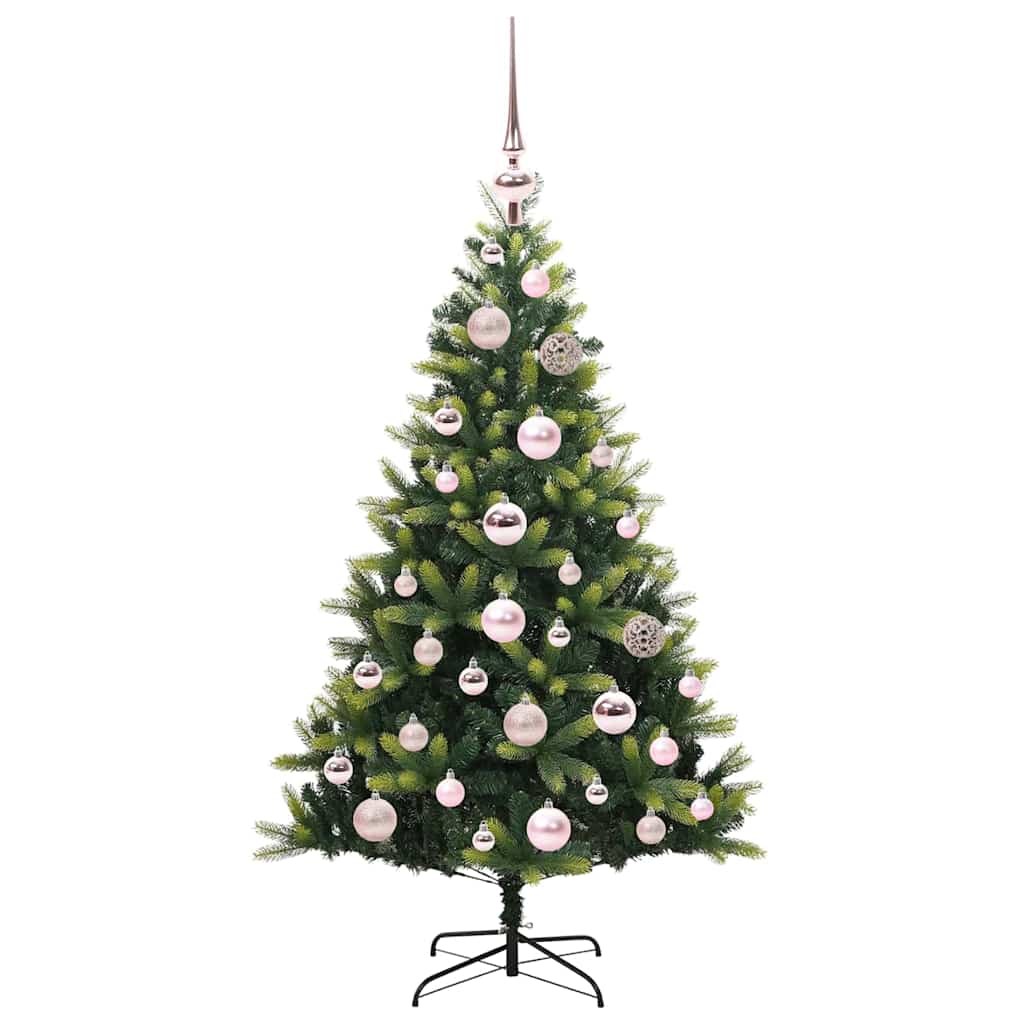 Artificial Hinged Christmas Tree 150 LEDs Green 120 cm