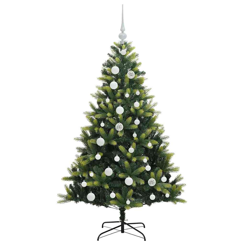 Artificial Hinged Christmas Tree 150 LEDs Green 120 cm