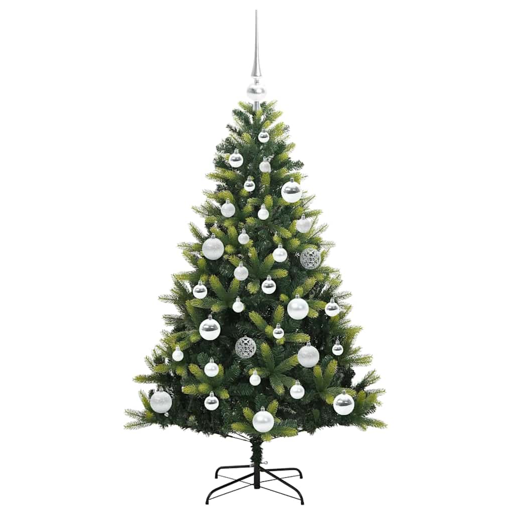 Artificial Hinged Christmas Tree 150 LEDs Green 120 cm