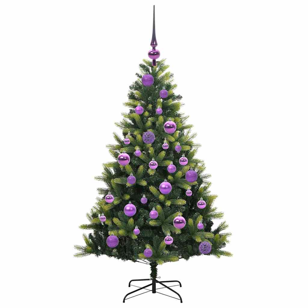 Artificial Hinged Christmas Tree 150 LEDs Green 120 cm